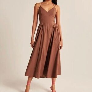 Strappy plunge corset maxi dress - Abercrombie - size Medium tall MT